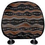 Australian Aboriginal Indigenous Print Car Headrest Covers