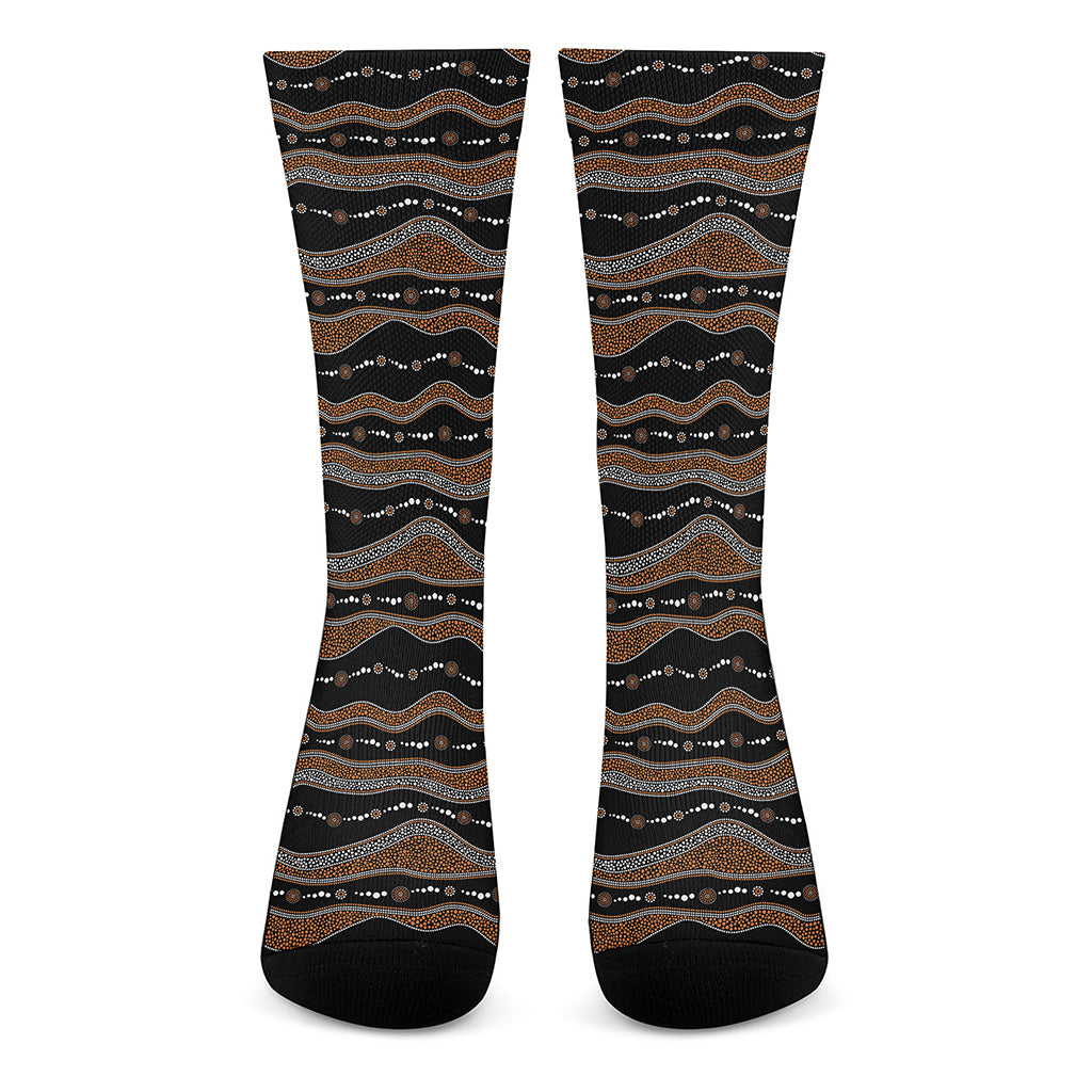 Australian Aboriginal Indigenous Print Crew Socks