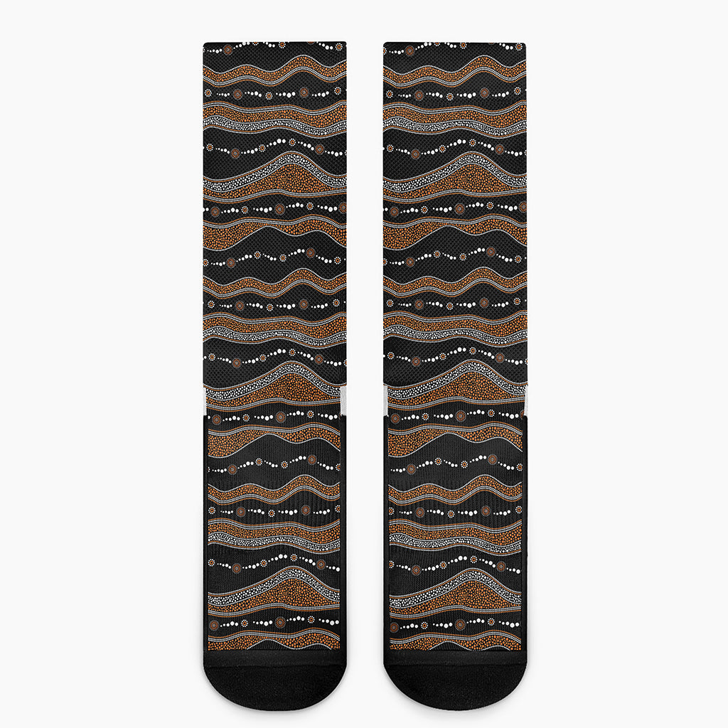 Australian Aboriginal Indigenous Print Crew Socks