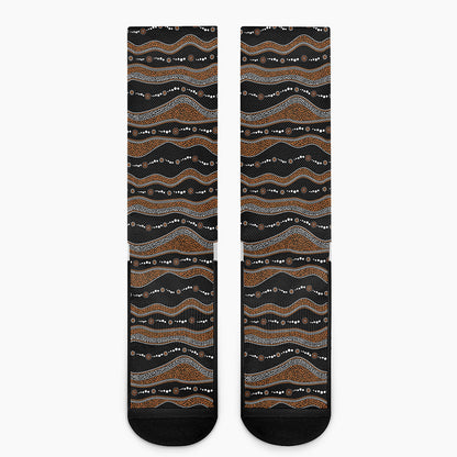 Australian Aboriginal Indigenous Print Crew Socks