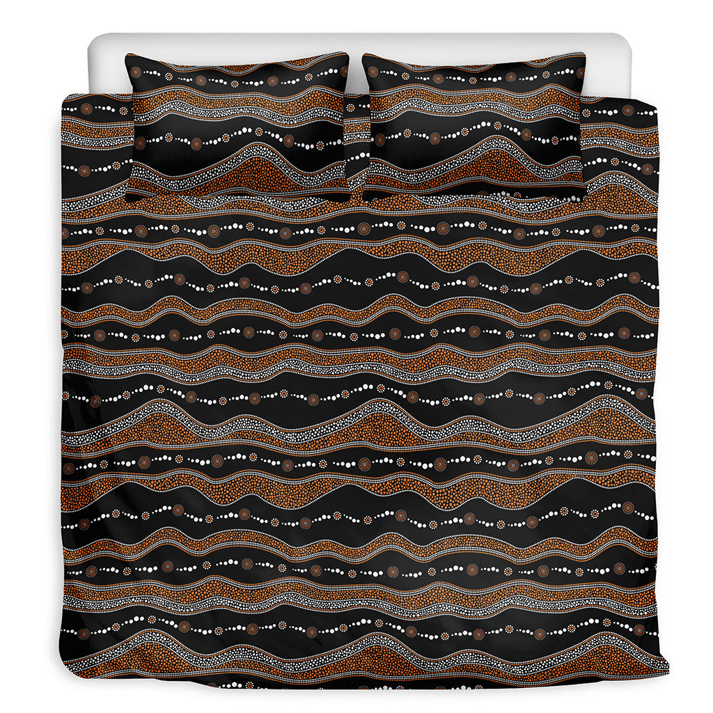 Australian Aboriginal Indigenous Print Duvet Cover Bedding Set