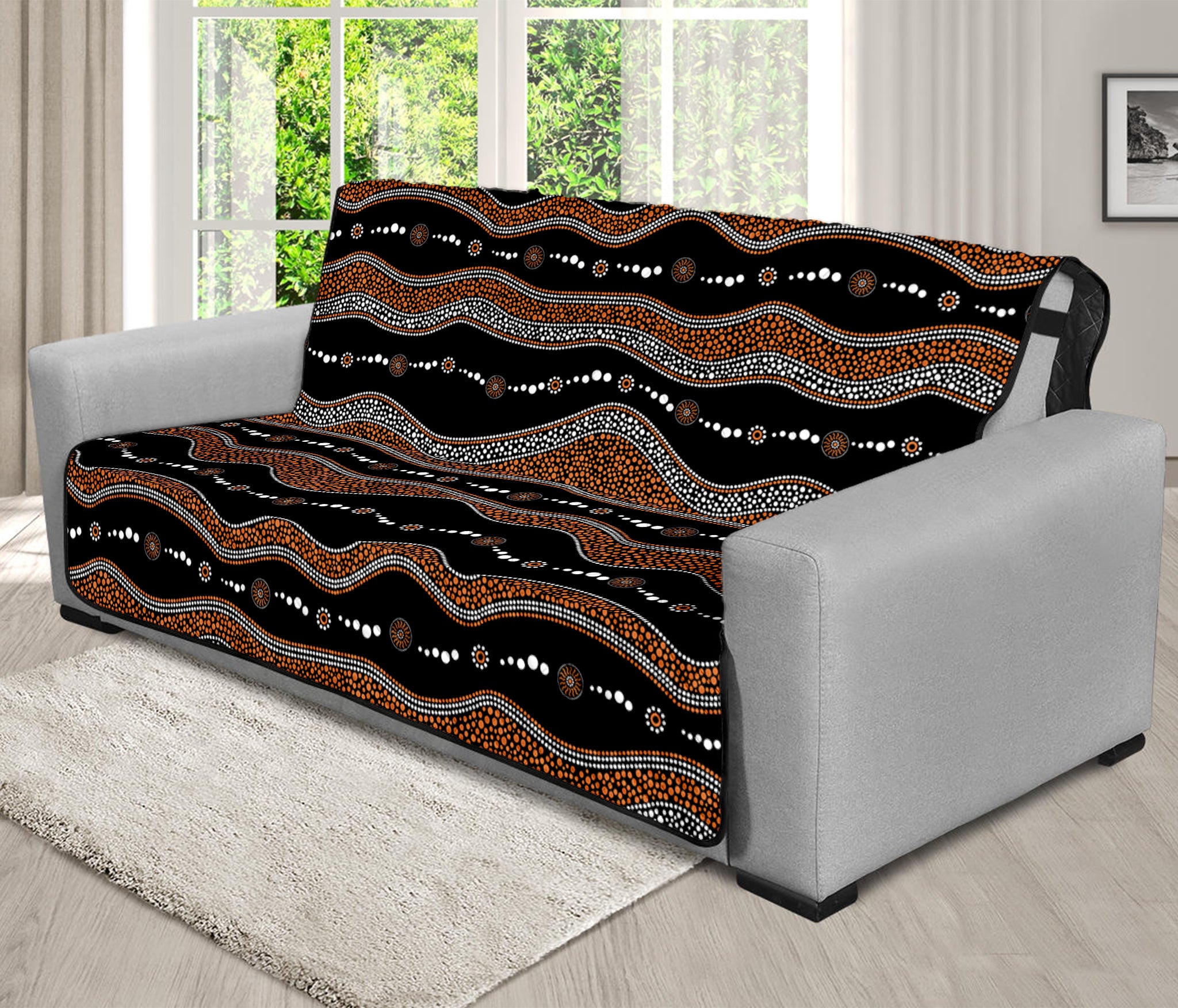 Australian Aboriginal Indigenous Print Futon Protector