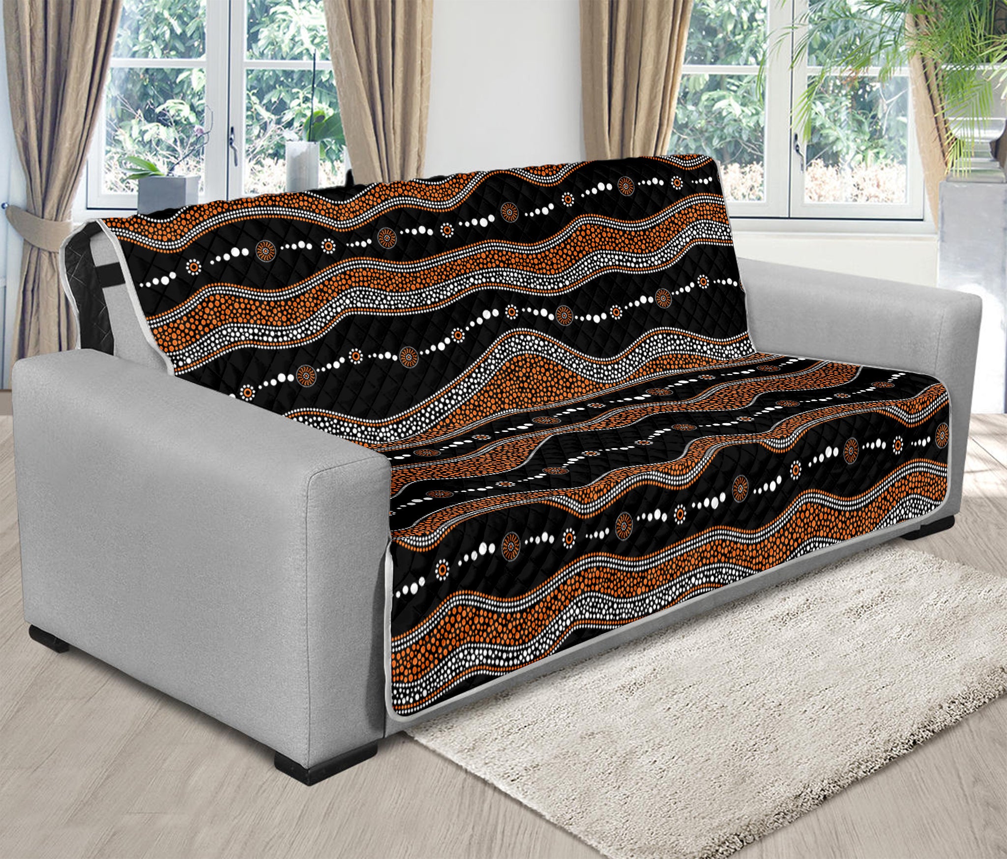 Australian Aboriginal Indigenous Print Futon Protector