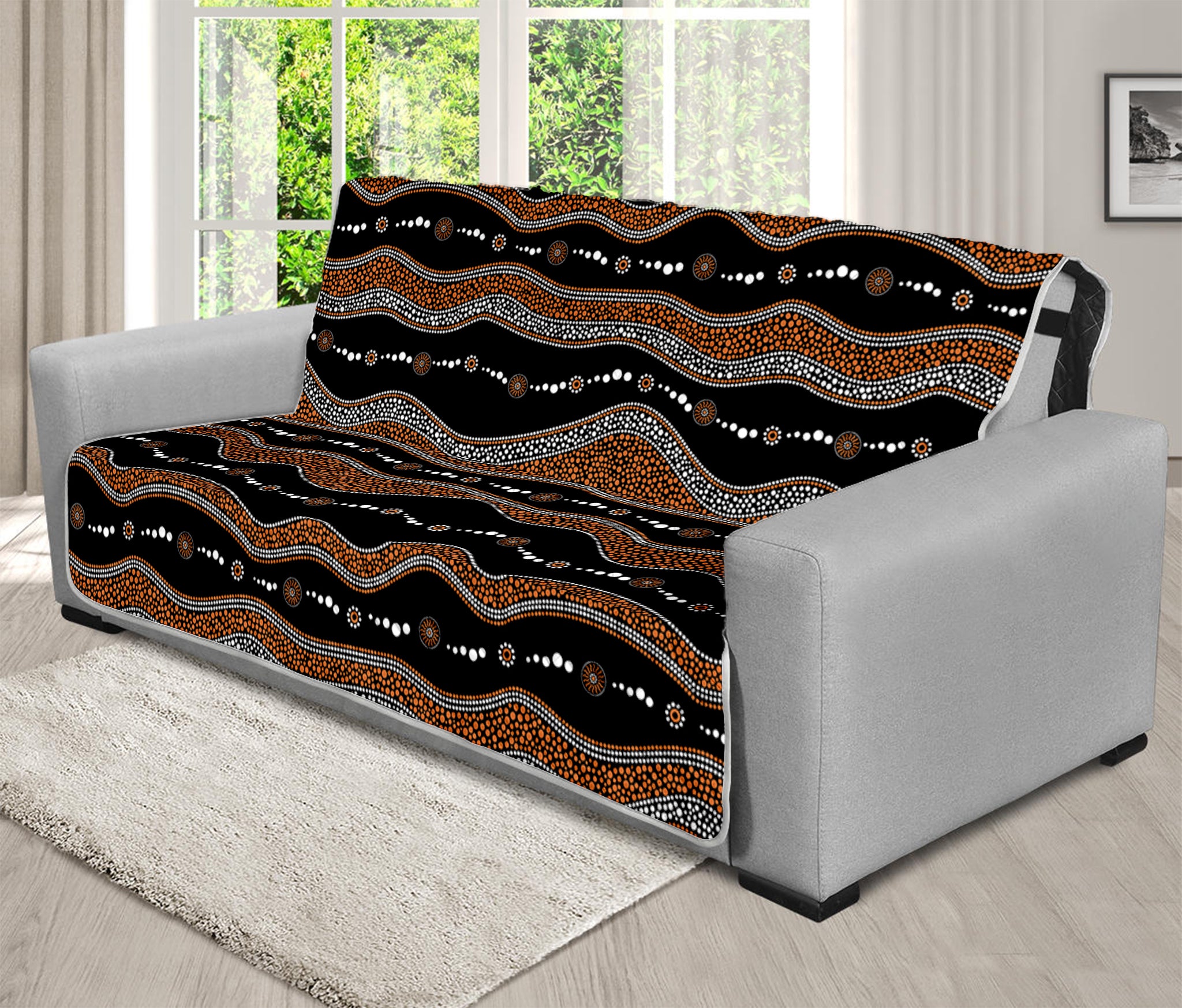 Australian Aboriginal Indigenous Print Futon Protector