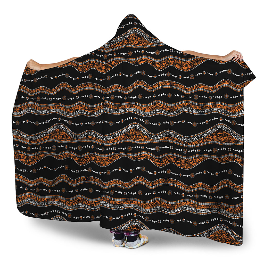 Australian Aboriginal Indigenous Print Hooded Blanket
