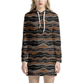Australian Aboriginal Indigenous Print Pullover Hoodie Dress