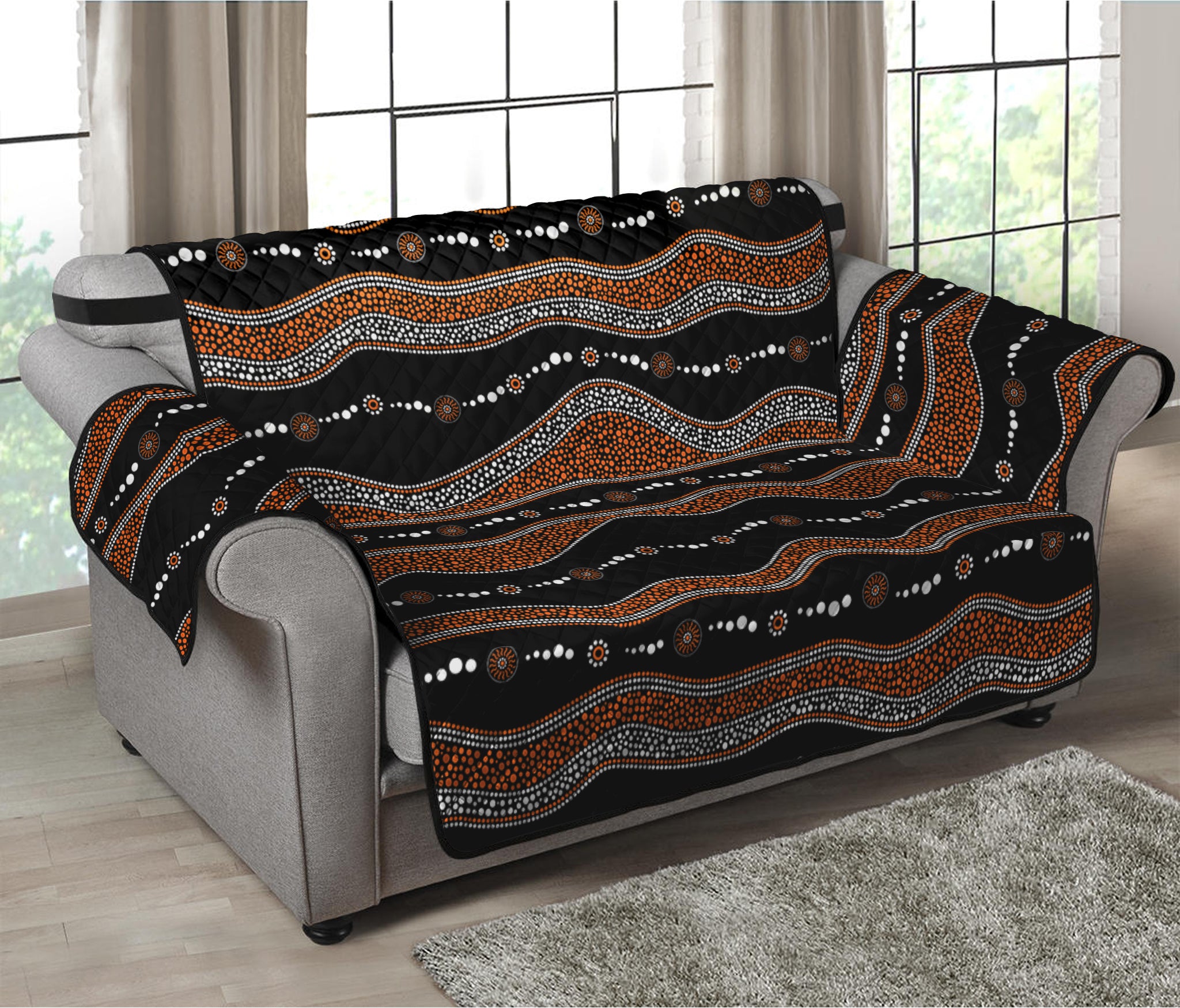 Australian Aboriginal Indigenous Print Loveseat Protector