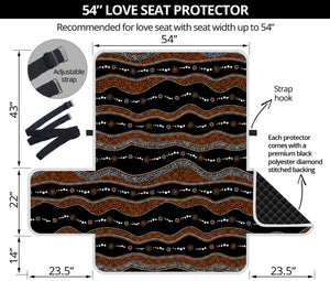 Australian Aboriginal Indigenous Print Loveseat Protector