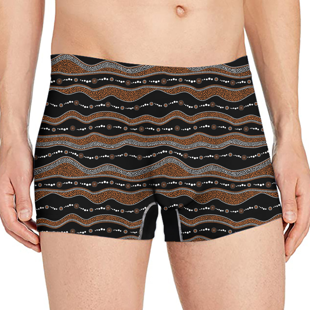 Australian Aboriginal Indigenous Print Men's Boxer Briefs