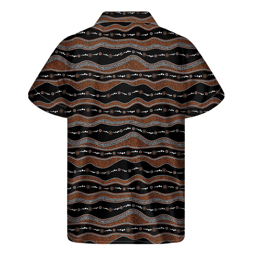 Australian Aboriginal Indigenous Print Men's Short Sleeve Shirt