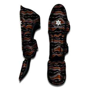 Australian Aboriginal Indigenous Print Muay Thai Shin Guard