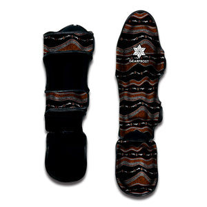 Australian Aboriginal Indigenous Print Muay Thai Shin Guard