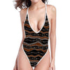 Australian Aboriginal Indigenous Print One Piece High Cut Swimsuit