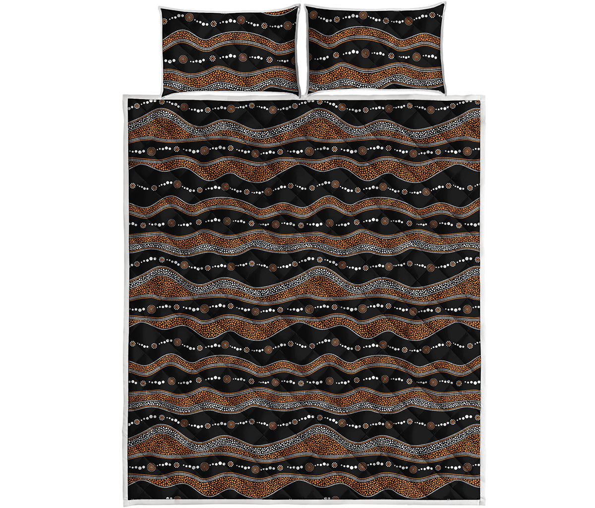 Australian Aboriginal Indigenous Print Quilt Bed Set