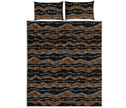 Australian Aboriginal Indigenous Print Quilt Bed Set