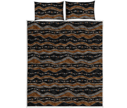 Australian Aboriginal Indigenous Print Quilt Bed Set