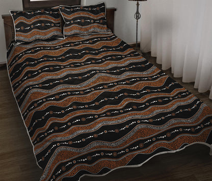 Australian Aboriginal Indigenous Print Quilt Bed Set
