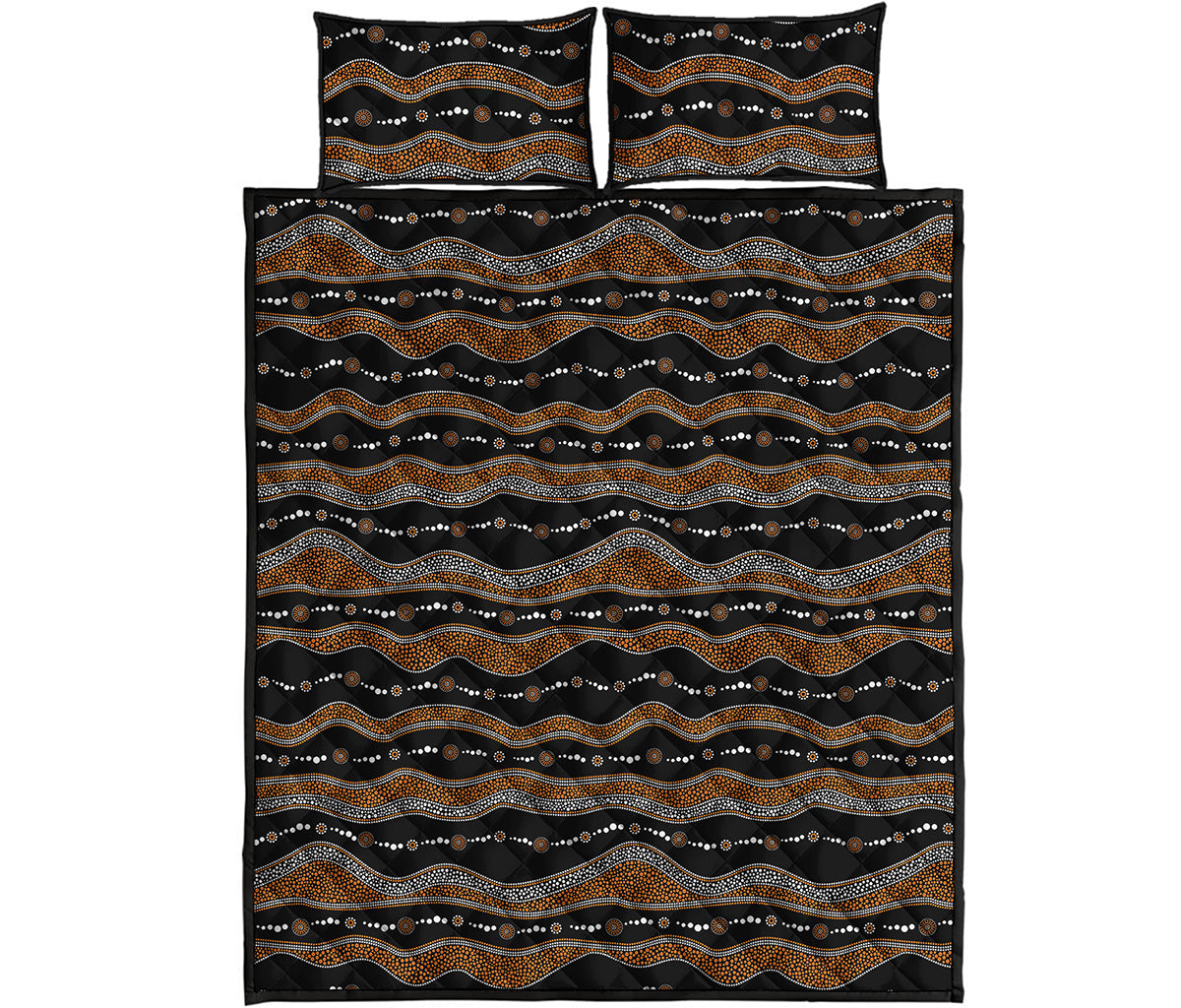 Australian Aboriginal Indigenous Print Quilt Bed Set