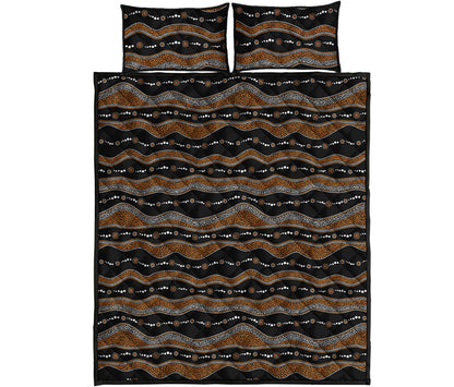 Australian Aboriginal Indigenous Print Quilt Bed Set