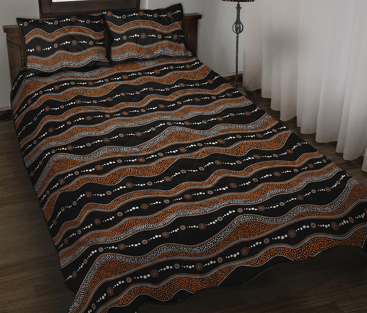 Australian Aboriginal Indigenous Print Quilt Bed Set