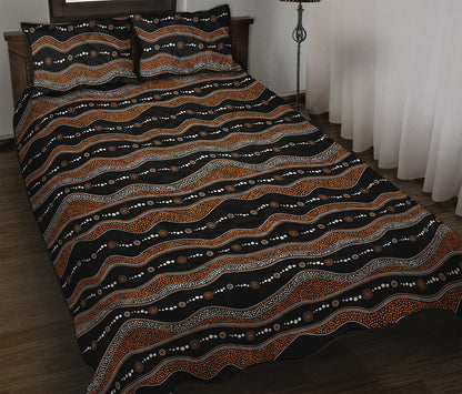 Australian Aboriginal Indigenous Print Quilt Bed Set