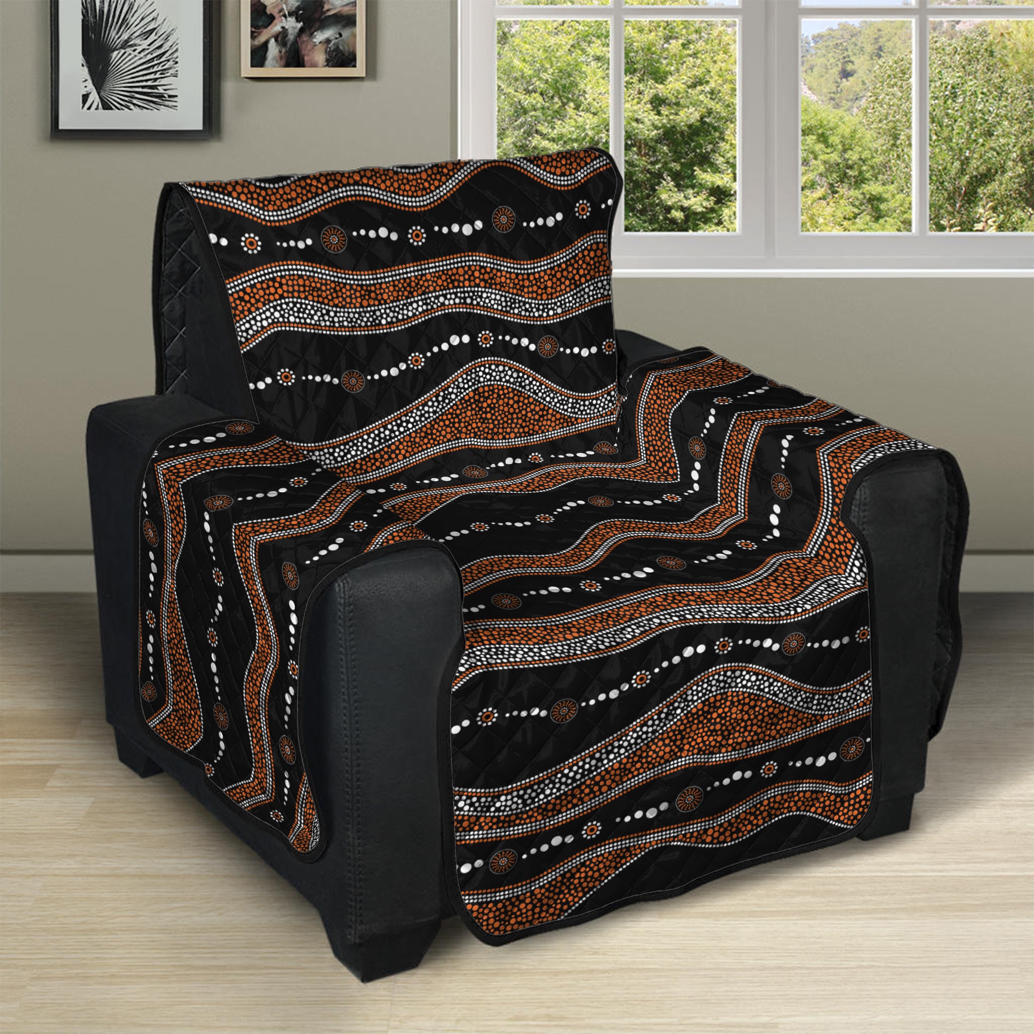 Australian Aboriginal Indigenous Print Recliner Protector