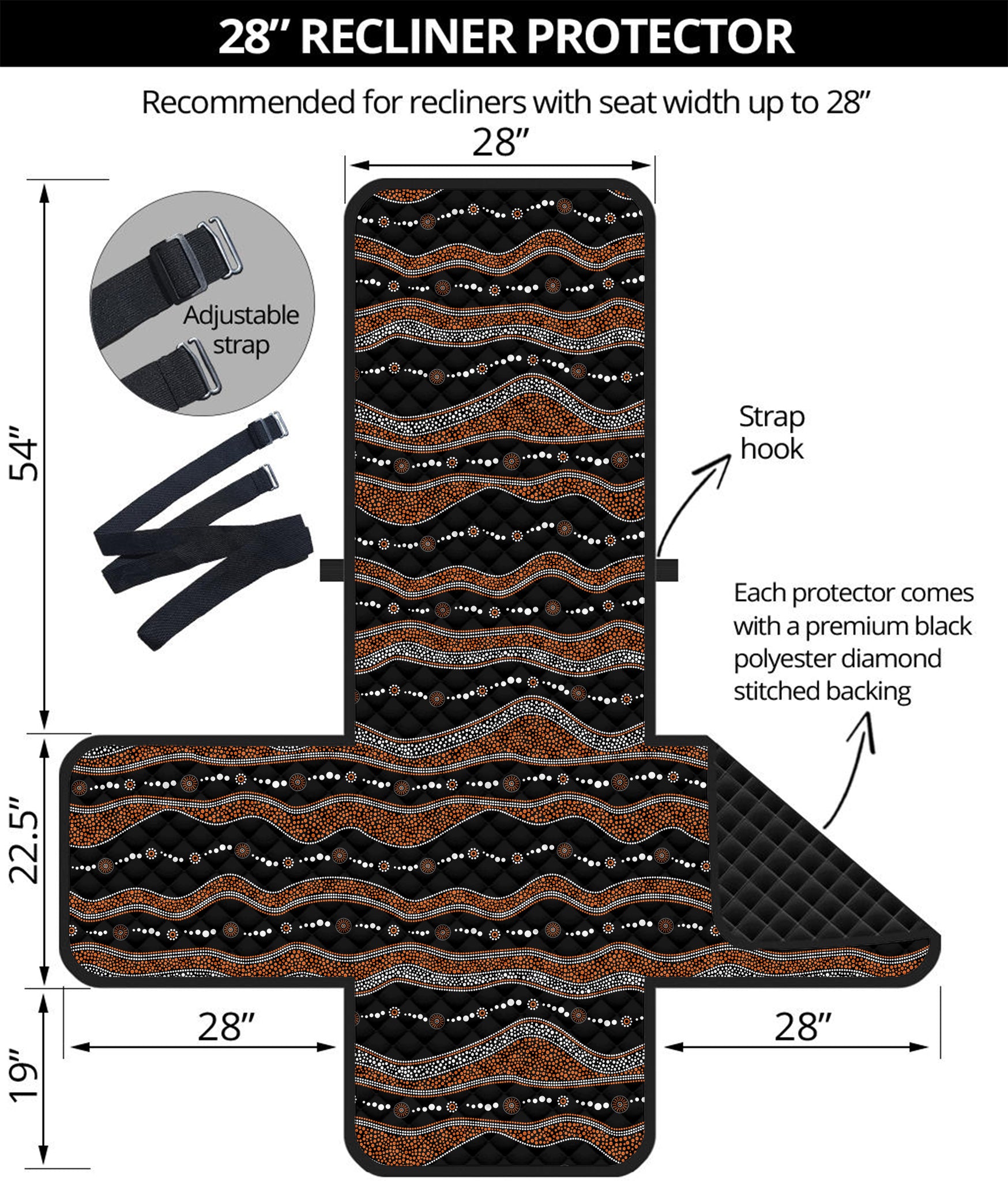 Australian Aboriginal Indigenous Print Recliner Protector