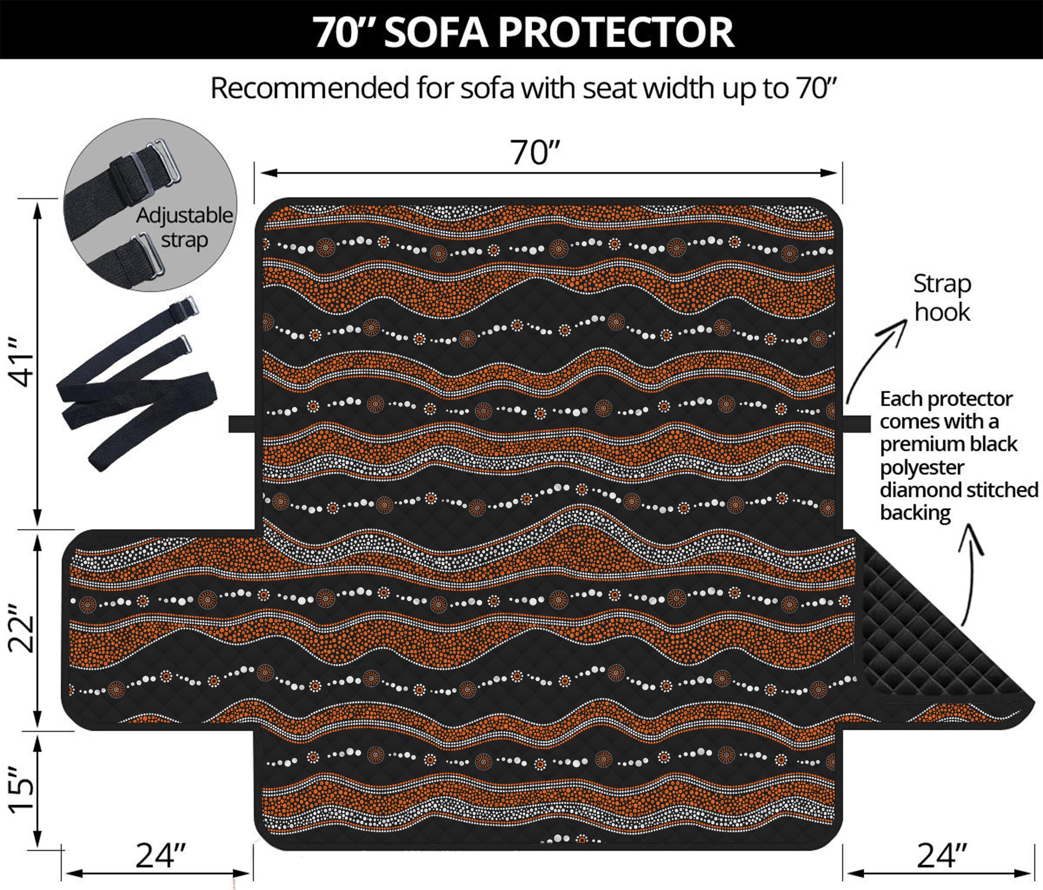 Australian Aboriginal Indigenous Print Sofa Protector