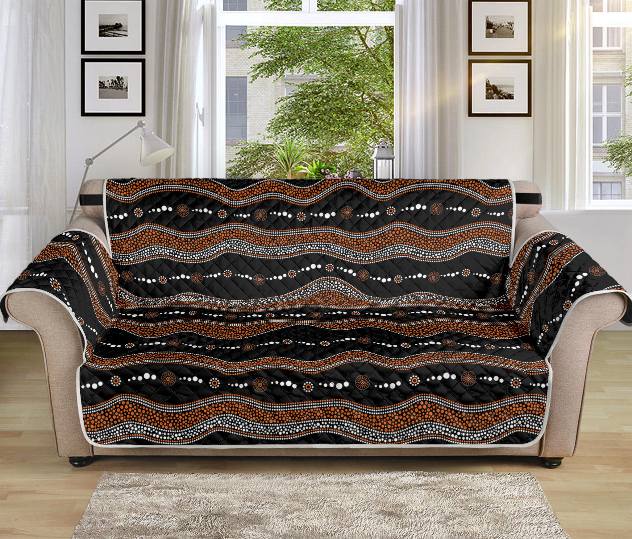 Australian Aboriginal Indigenous Print Sofa Protector