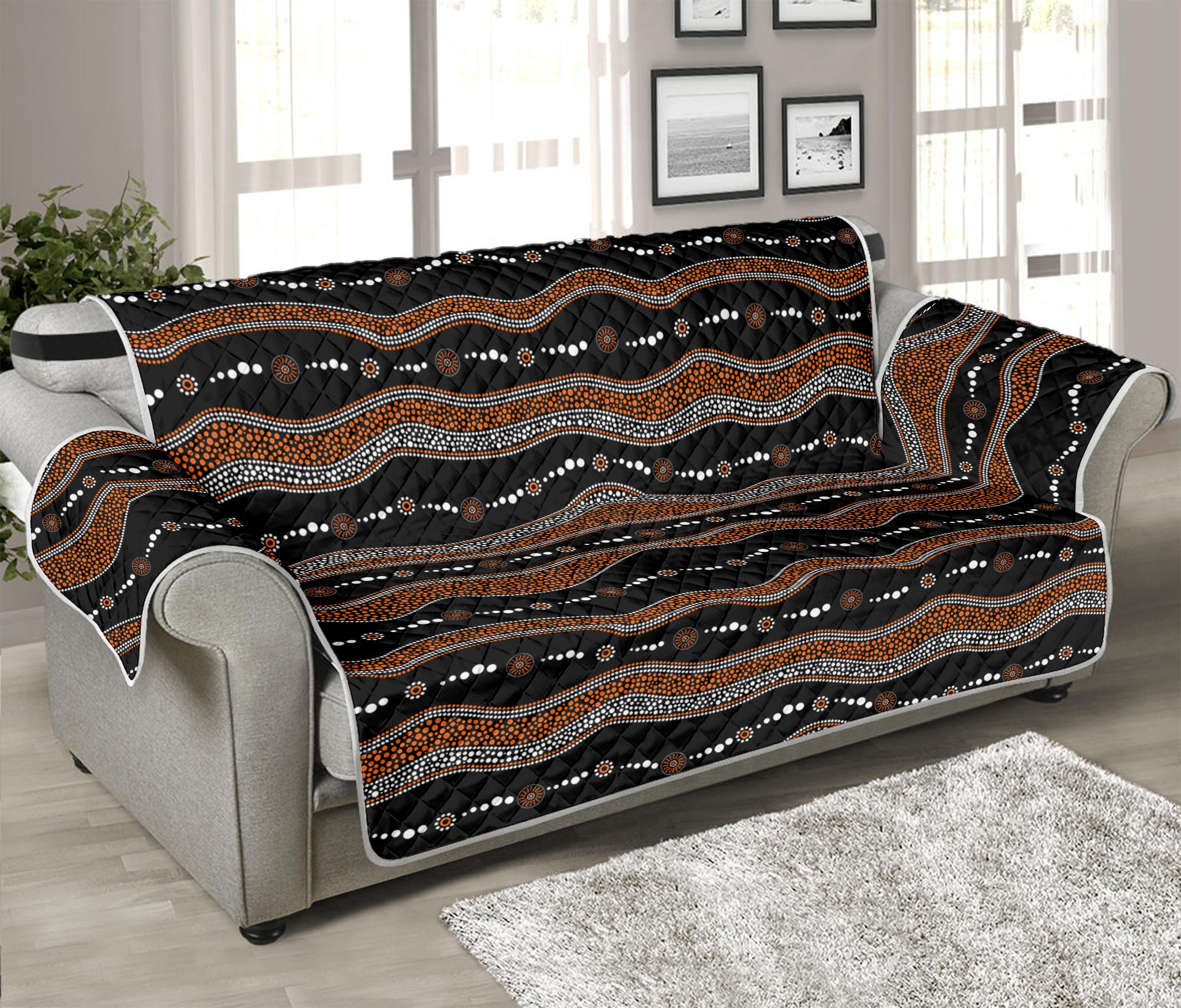 Australian Aboriginal Indigenous Print Sofa Protector