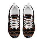 Australian Aboriginal Indigenous Print White Sneakers