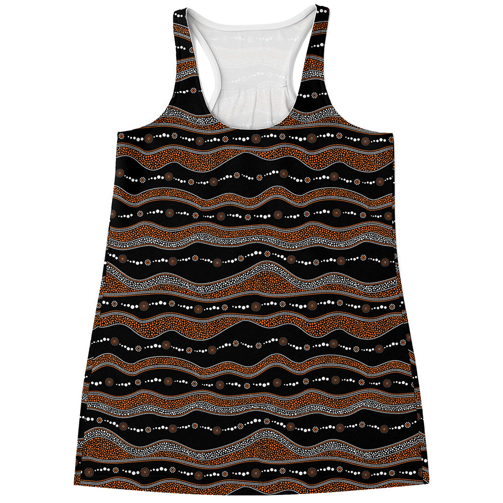 Australian Aboriginal Indigenous Print Women's Racerback Tank Top