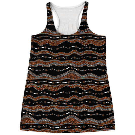 Australian Aboriginal Indigenous Print Women's Racerback Tank Top