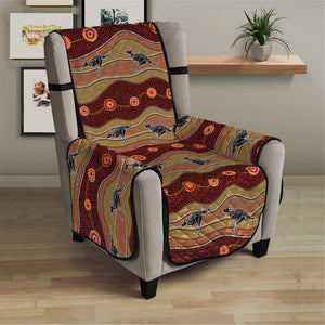 Australian Aboriginal Kangaroo Print Armchair Protector