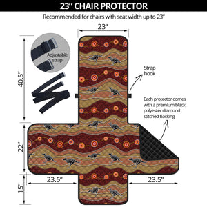 Australian Aboriginal Kangaroo Print Armchair Protector