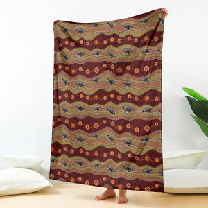 Australian Aboriginal Kangaroo Print Blanket