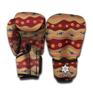 Australian Aboriginal Kangaroo Print Boxing Gloves