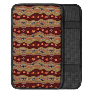 Australian Aboriginal Kangaroo Print Car Center Console Cover