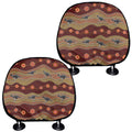 Australian Aboriginal Kangaroo Print Car Headrest Covers