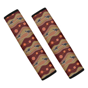 Australian Aboriginal Kangaroo Print Car Seat Belt Covers