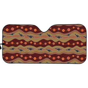 Australian Aboriginal Kangaroo Print Car Sun Shade