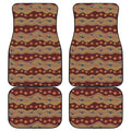 Australian Aboriginal Kangaroo Print Front and Back Car Floor Mats