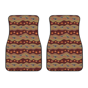 Australian Aboriginal Kangaroo Print Front Car Floor Mats