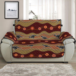 Australian Aboriginal Kangaroo Print Half Sofa Protector