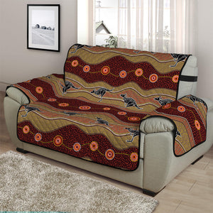 Australian Aboriginal Kangaroo Print Half Sofa Protector