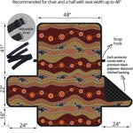 Australian Aboriginal Kangaroo Print Half Sofa Protector