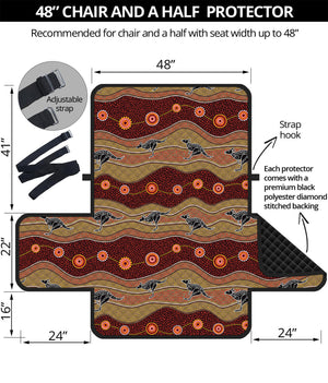 Australian Aboriginal Kangaroo Print Half Sofa Protector