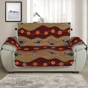 Australian Aboriginal Kangaroo Print Half Sofa Protector