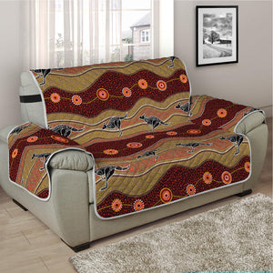 Australian Aboriginal Kangaroo Print Half Sofa Protector