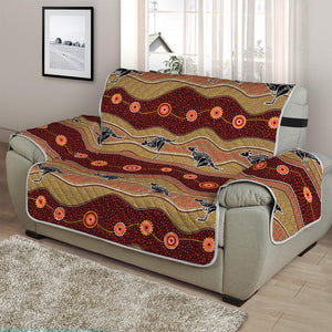 Australian Aboriginal Kangaroo Print Half Sofa Protector